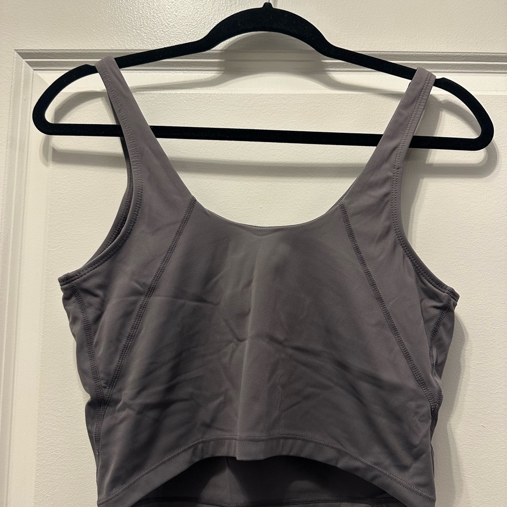 Gray Women's Workout Tank Top - Picture 2 of 3